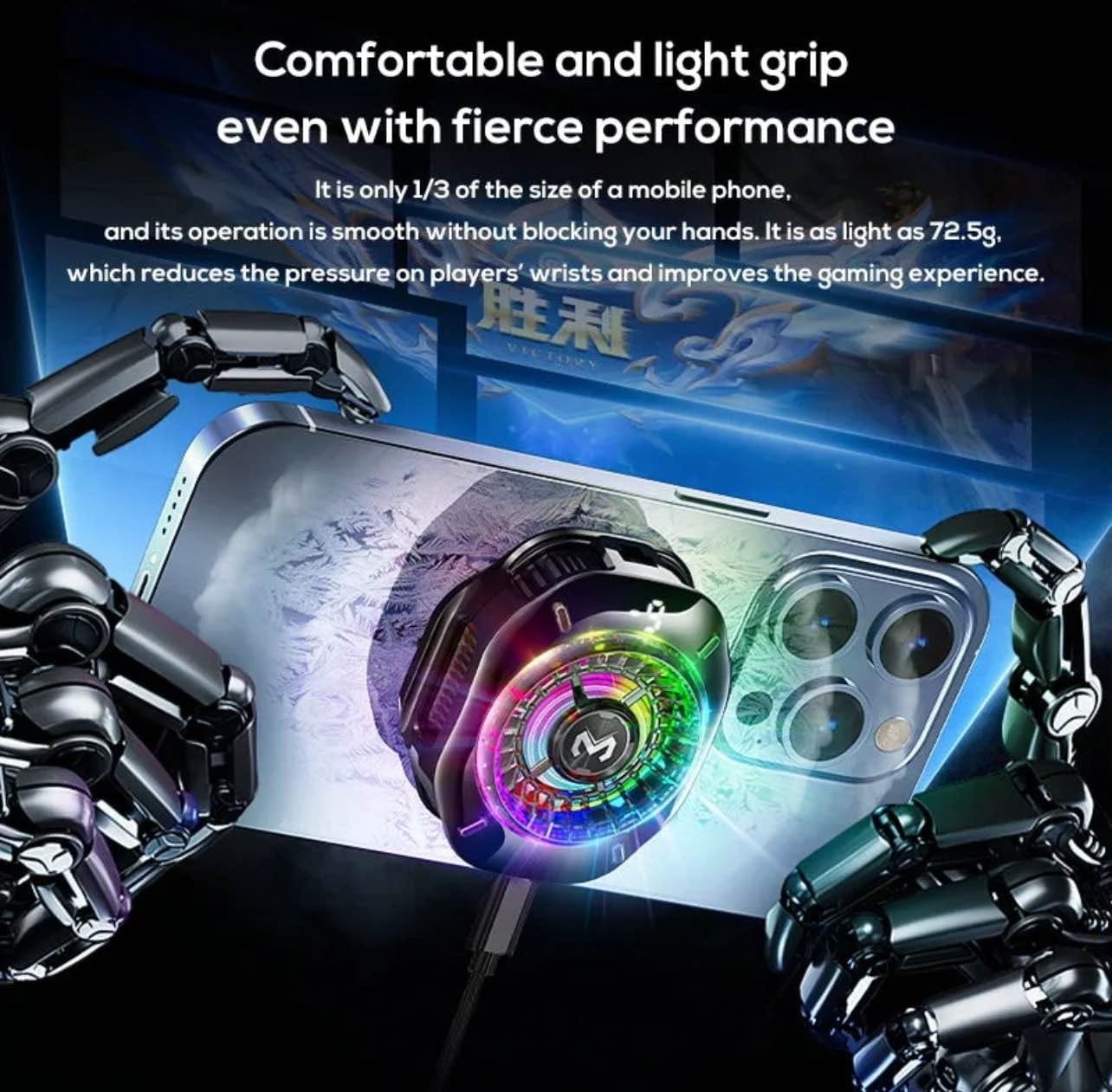 Memo CX10 Mobile Cooler With Circular RGB Lighting - image 3