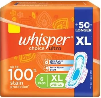 Whisper Choice Ultra Xl 6 Pads (Pack Of 5) - image 2