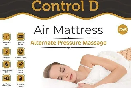 Control D Alternating Pressure Pad - Air Mattress And Electric Pump System - Quiet, Inflatable Bed Air Topper For Pressure Ulcer Sore Treatment - image 4