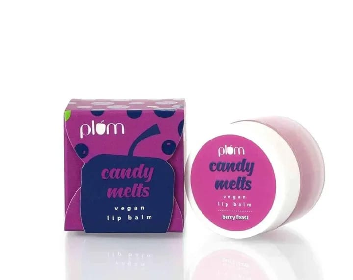 Plum Goodness Candy Melts Vegan Lip Balm Berry Feast 12Gm