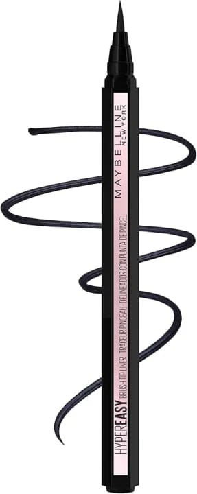 Maybelline Hyper Easy Liquid Pen No-Skip Eyeliner, Satin Finish, Waterproof Formula, Pitch Black, 0.018 Fl Oz