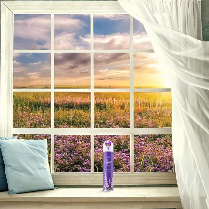 Godrej aer spray, Air Freshener for Home & Office - Lavender Bloom | Long-Lasting Fragrance (220 ml Lavender) - image 3