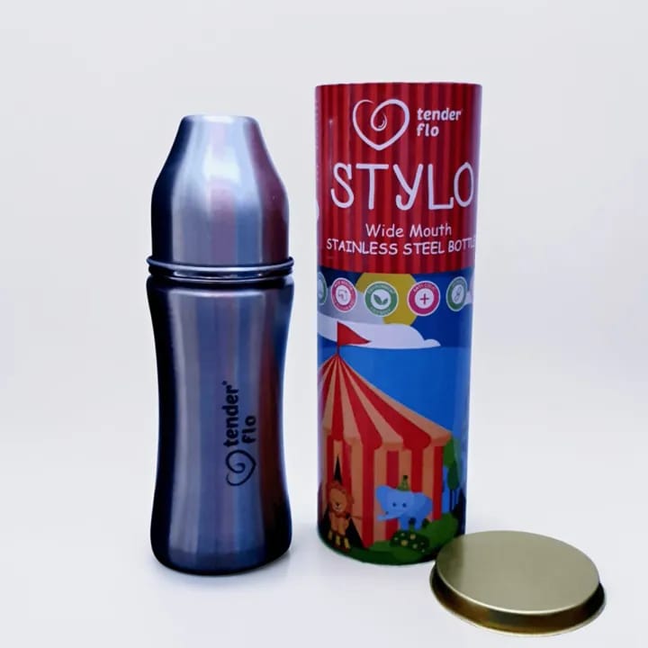 Bonne Tender Flo Stainless Steel Feeding Bottle 125Ml | Grade Ss 304 Steel Bottle - image 2
