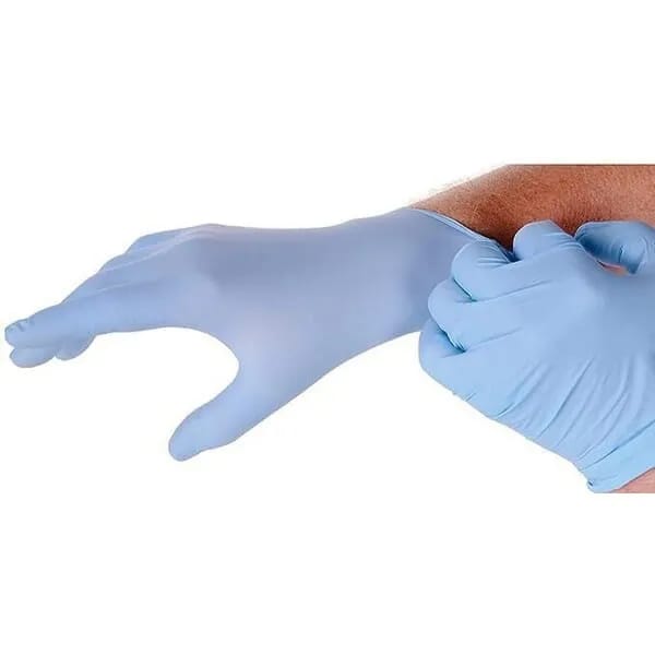 Surgicals Powder Free Nitrile Gloves, Food Grade, Non Tearable, Made in Malaysia (Medium, Blue, Box of 100)