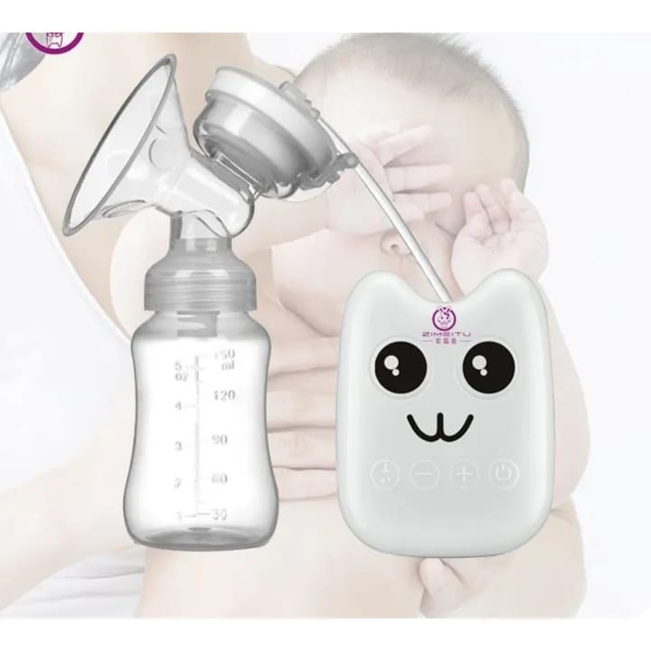 Automatic Electric Breast Pump With Attached Feeding Bottle