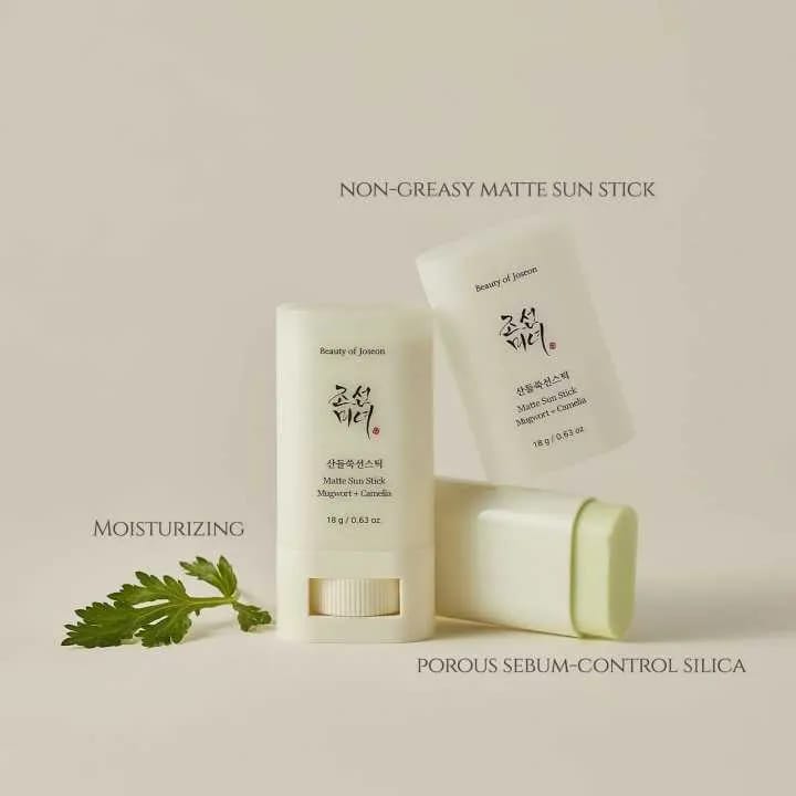 Joseon Matte Sunscreen Stick 50 SPF : Mugwort+Camelia (18g, 0.63fl.oz) | Korean Skincare