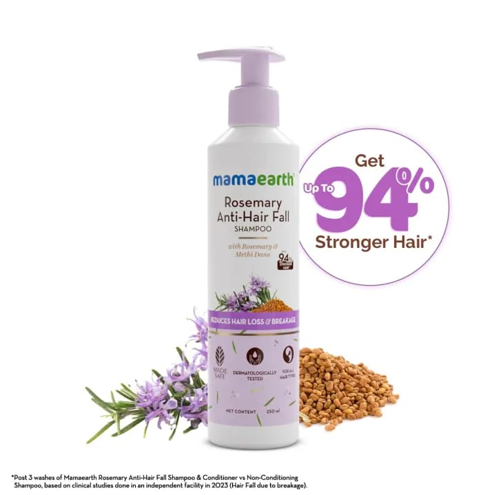 Mamaearth Rosemary Anti Hair Fall Shampoo withMethi Dana - 250 ml - image 2