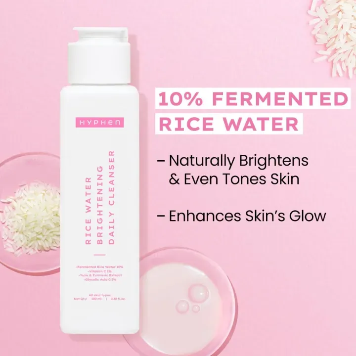 Hyphen 10% Rice Water Brightening Face Wash | Daily Face Cleanser for Women and Men | 100 ml - image 2