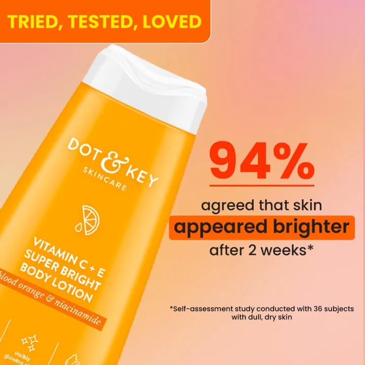 Dot & Key Vitamin C + E Super Bright Body Lotion for Deep Nourishing & Visibly Glowing Skin |250ml - image 3
