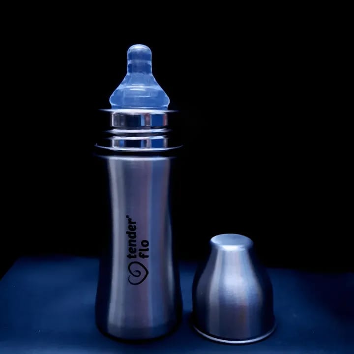 Bonne Tender Flo Stainless Steel Feeding Bottle 250Ml | Grade Ss 304 Steel Bottle - image 2