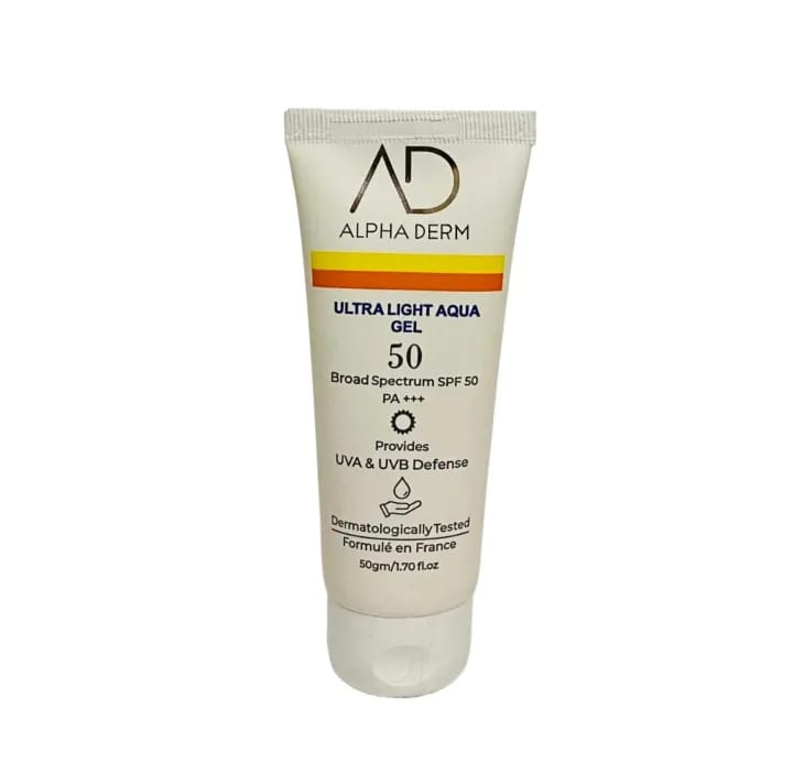 Alpha Derm AD Ultra Light Sunscreen Aquagel, Spf 50, 50 Gm