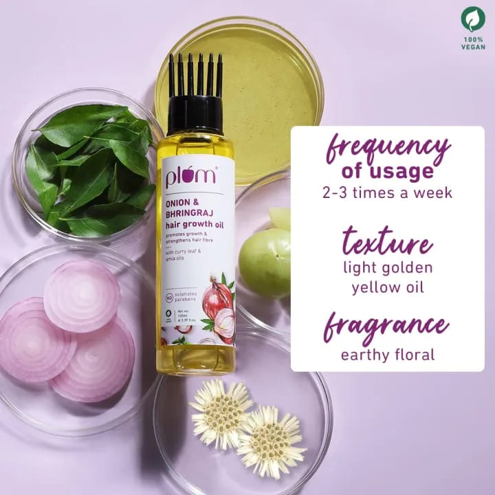 Plum Onion & Bhringraj Hair Growth Oil 100Ml - image 2