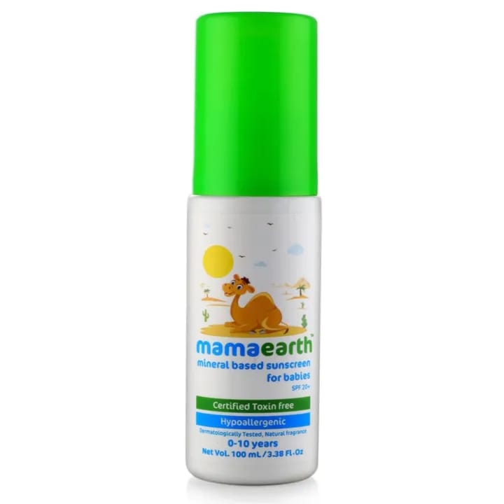 Mamaearth Mineral Based Sunscreen For Babies - 100 Ml, Spf 20+