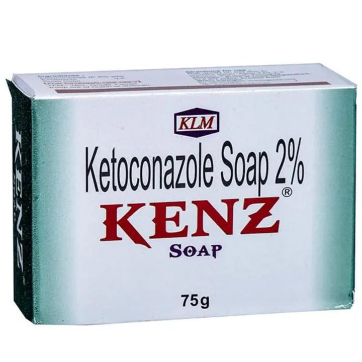 Kenz Soap (Pack Of 2) Ketoconazole Antifungal , Anti -Dandruff Soap, 75Gm - image 1