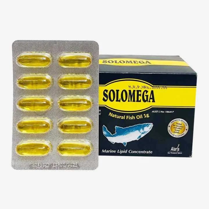 Solomega Natural Fish OIl (1gm), 60 Capsules