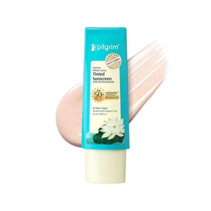 Pilgrim White Lotus Tinted Sunscreen SPF 50+ PA++++ 50ml - image 1