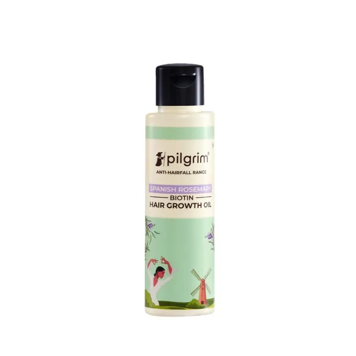 Pilgrim Spanish Rosemary & Biotin Hair Growth Oil | Improves Hair Growth & Thickness | Sulfate & Paraben Free | 100ml - image 1