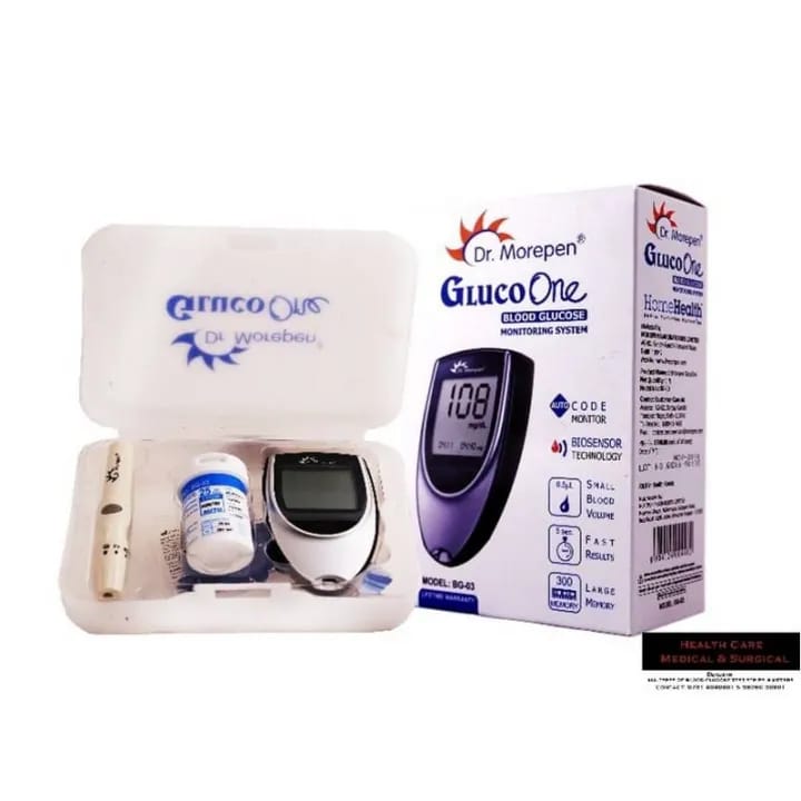 Dr Morepen Glucometer With 25 Strips & Lancet - image 2