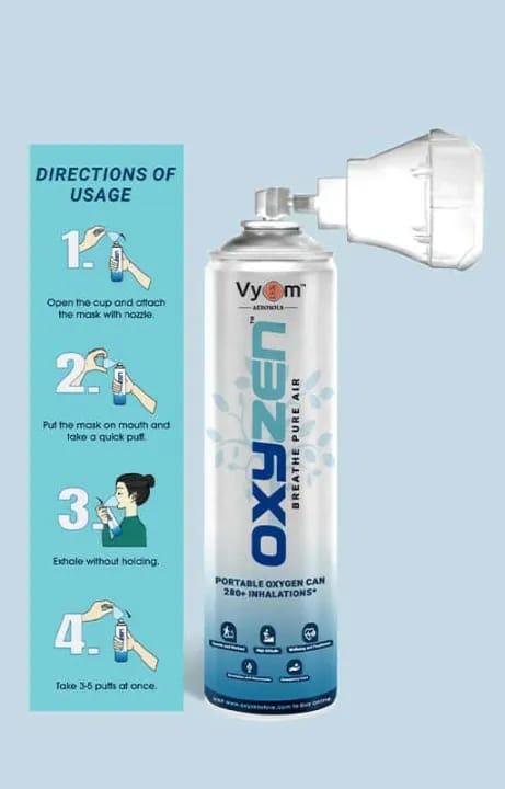 Portable & Disposable Oxygen Can, 280+ Pumps - image 3