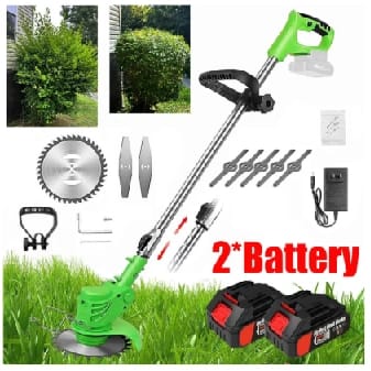 Lithium-Ion Grass Trimmer With 2Pcs Battery And Charger Brush Cutter