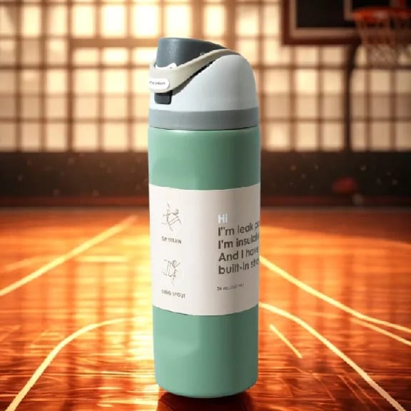Laliguras FIT Series 700Ml ( Green Color ) | Double Wall Stainless Steel Tumbler Leak-Proof Straw Drinkware Sports Water Bottle For Adults Vacuum Insulated - image 2