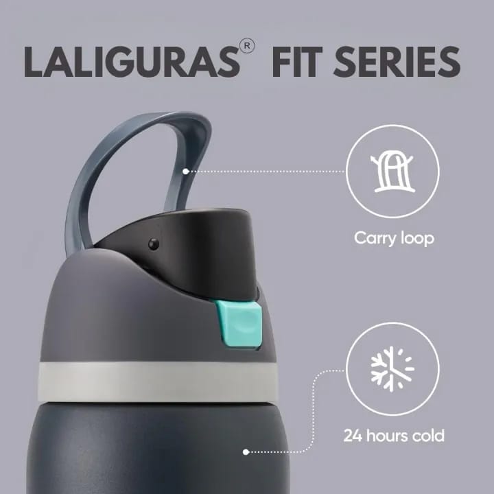 Laliguras FIT Series 950Ml ( Black Color ) | Double Wall Stainless Steel Tumbler Leak-Proof Straw Drinkware Sports Water Bottle For Adults Vacuum Insulated - image 5