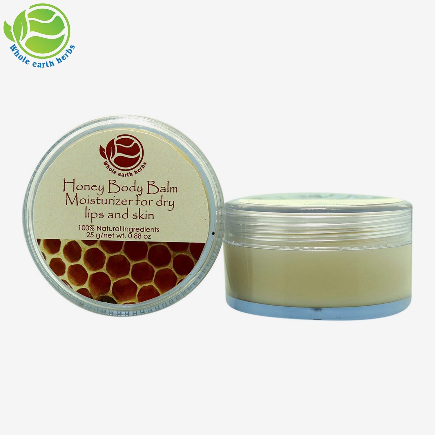 Whole Earth Herbs Himalayan Natural Range - Honey Body Balm Moisturizer for Dry Lips & Skin 25 gm - image 1