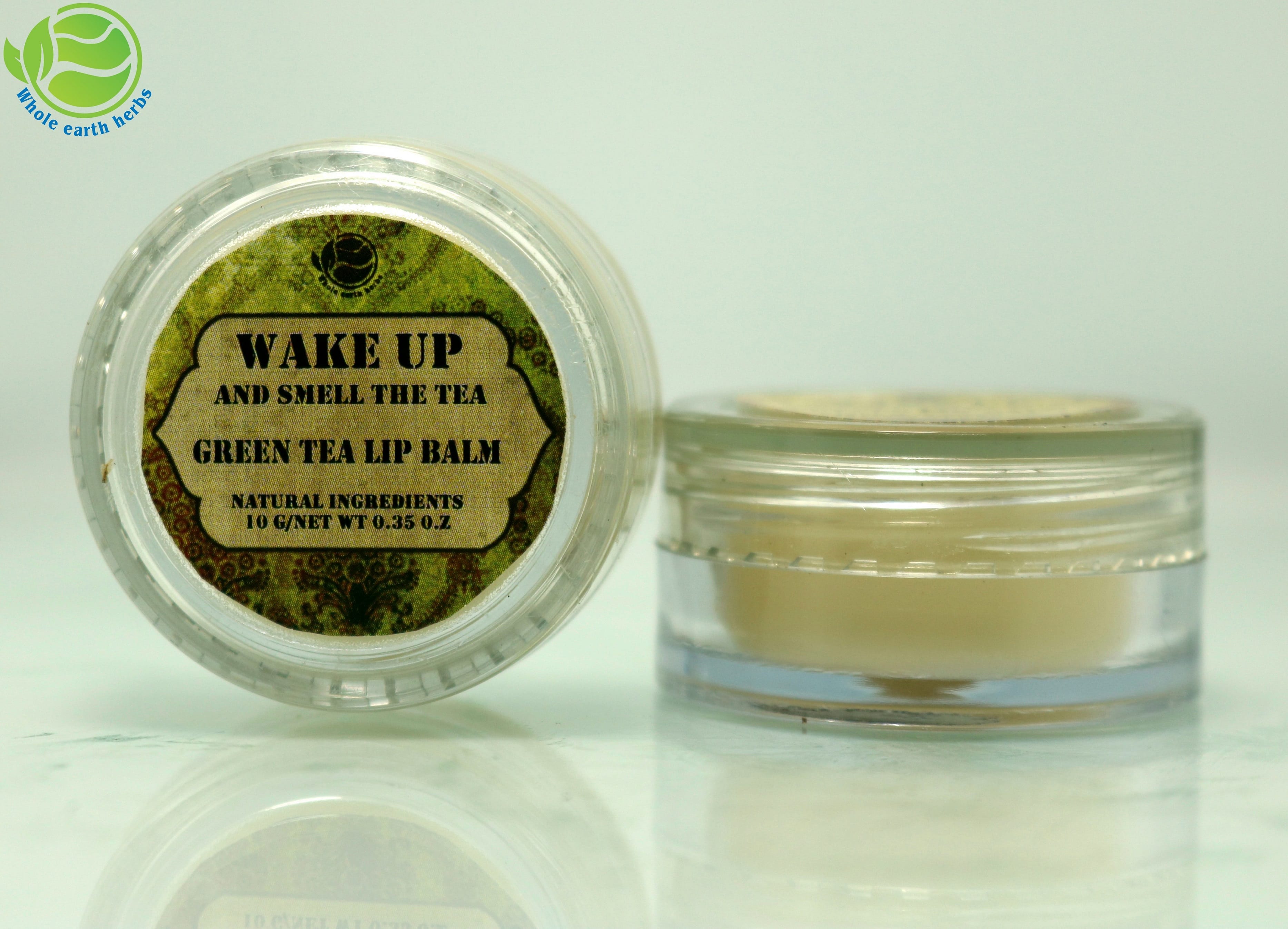 Whole Earth Herbs Organic Green Tea & Coffee Range - Green Tea Lip Balm 10 gm - image 2