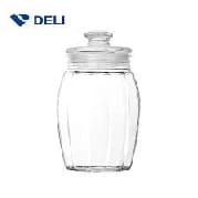 Deli Glass Jar Storage Jar Glass Container Air Tight Storage Jar Achar Jar Crystal Clear Glass Jar Pumpkin Jar 500ml 750ml 1200ml 1800ml - image 1