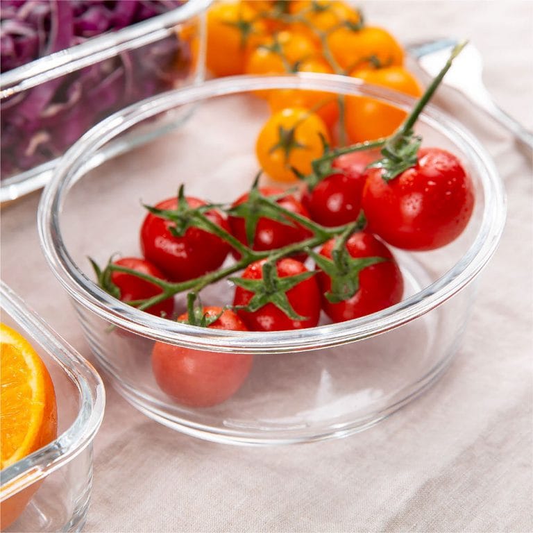 Deli Borosilicate Microwave Safe Glass Bowl Container Round 930ml - image 3