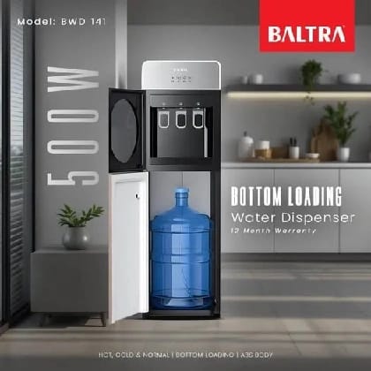 BALTRA Bottom Loading Water Dispenser | Fountain | Hot, Cold And Normal | ABS Body | Power- 550 W (Hot) | Voltage- 220-240/50hz | 12 Months Warranty - image 1
