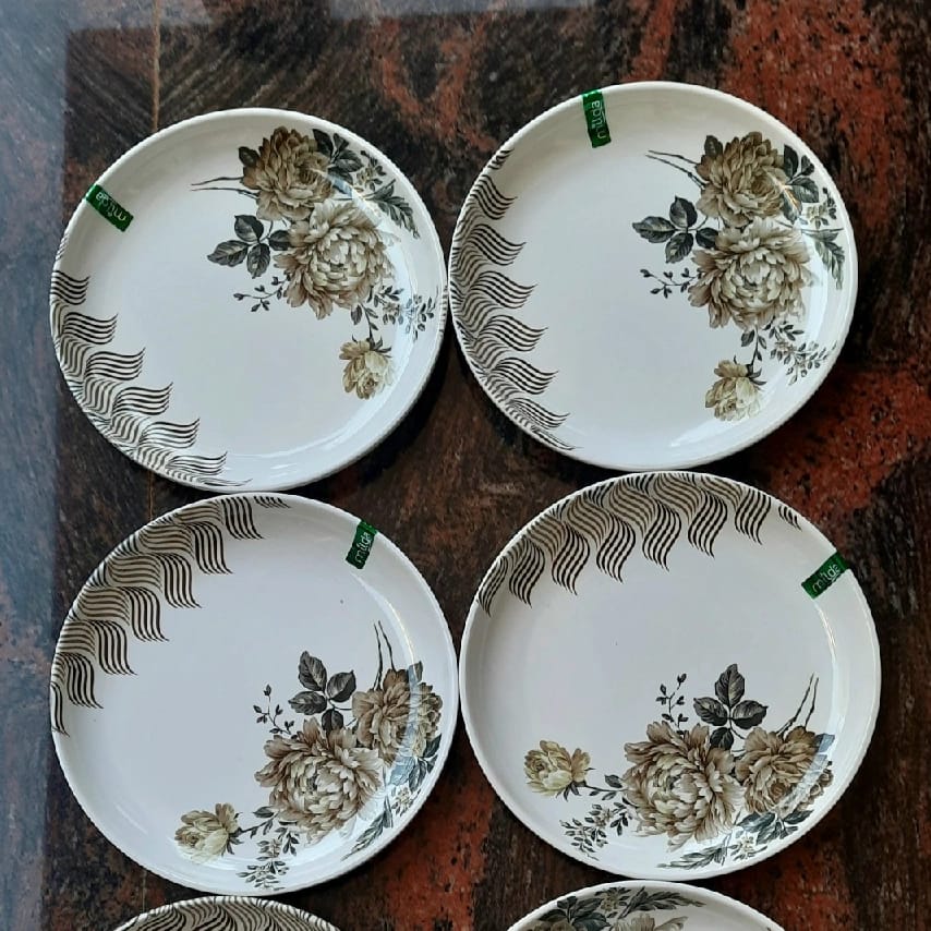 Milda Melamine Plate Deep Thali 10 Inch 6 Pcs Set - image 1
