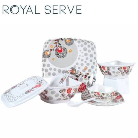 Royal Serve Dinner Set Olga Square Set 100% Melamine 38 Pcs - image 3