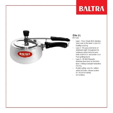 Baltra Elite Pressure Cooker 2ltrs Btp 226 - image 2