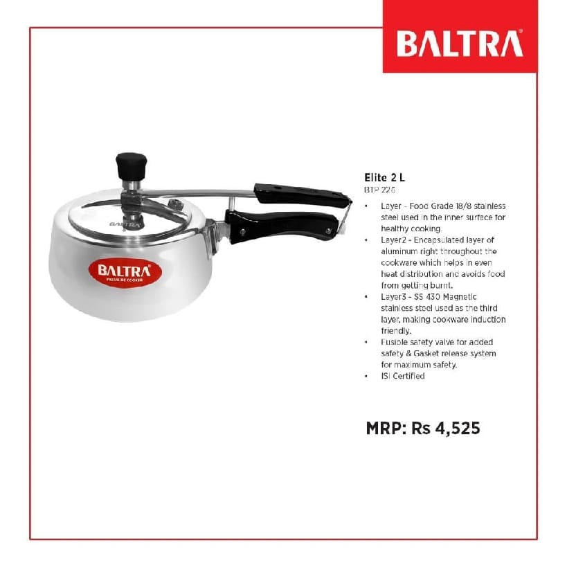 Baltra Elite Pressure Cooker 2ltrs Btp 226 - image 1