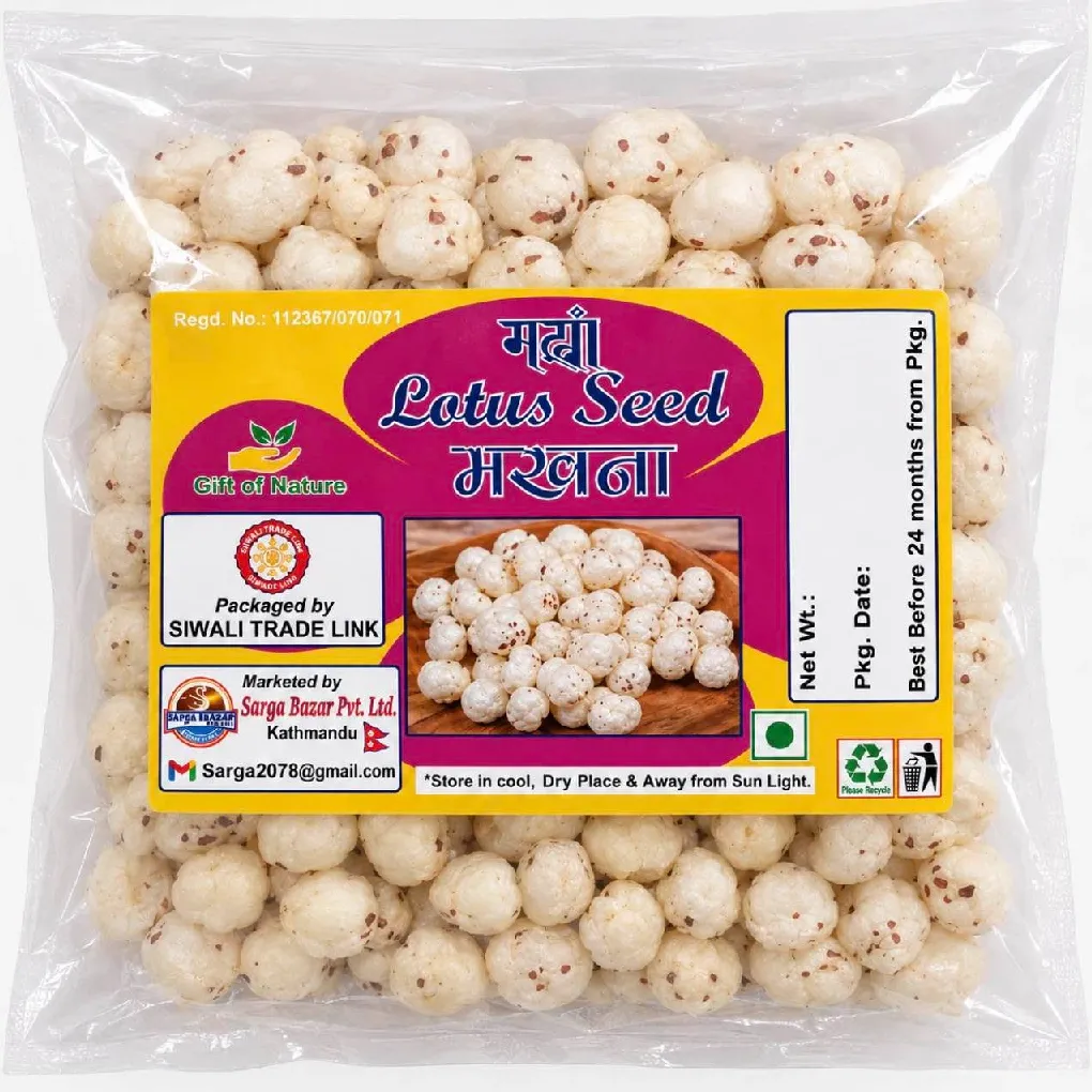 Makhana ( Lotus Seed) -100% Natural, Crunchy & Healthy Snack For Weight Management, Digestion & Energy (Mixed Size) – 100g / 200g - image 1