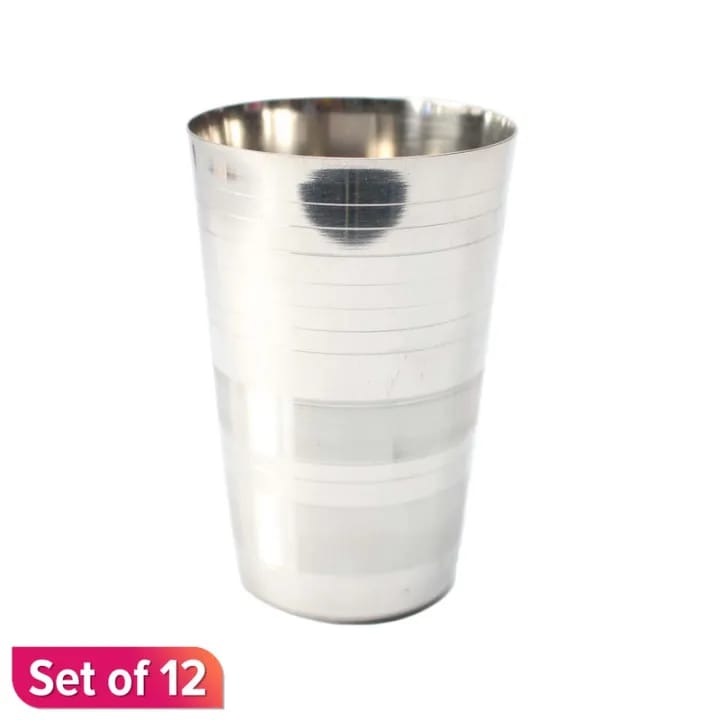 Steel Color Stripe Drinking Glass 5.5 Inch-Pack Of 12 - image 1