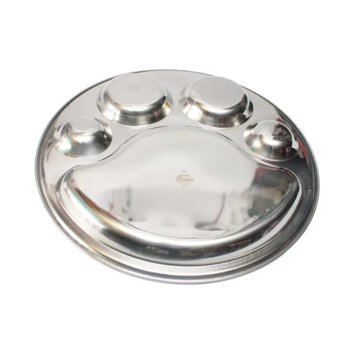 Steel Color Plain Khande Plate 13 Inch- Pack Of 3 - image 2