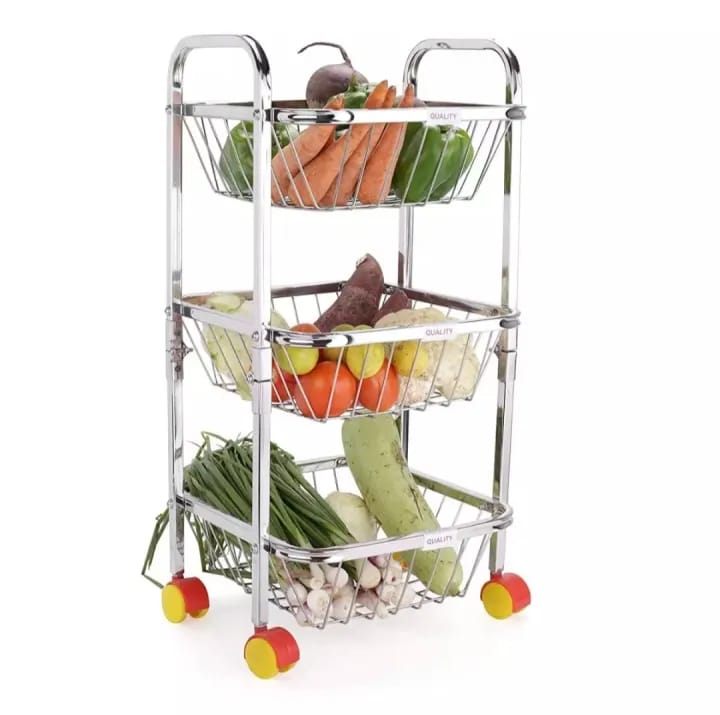 3 Story Fruit And Vegetable Rack\ Trolly