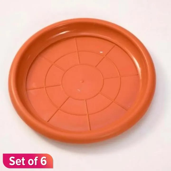 Pack Of 6 Orange Color 5.5 Inch Diameter Gamala Plate