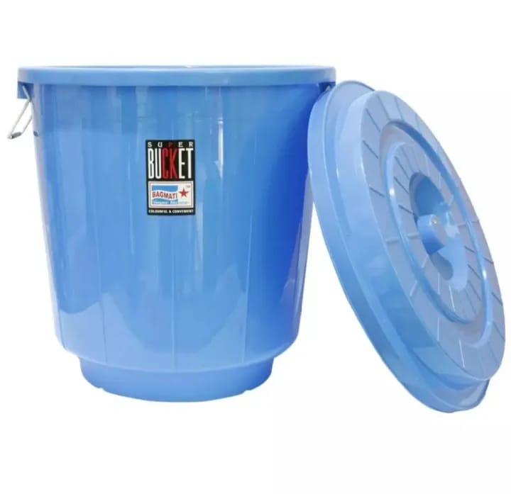 Bagmati Stripe Bucket 25 Liters With Lid