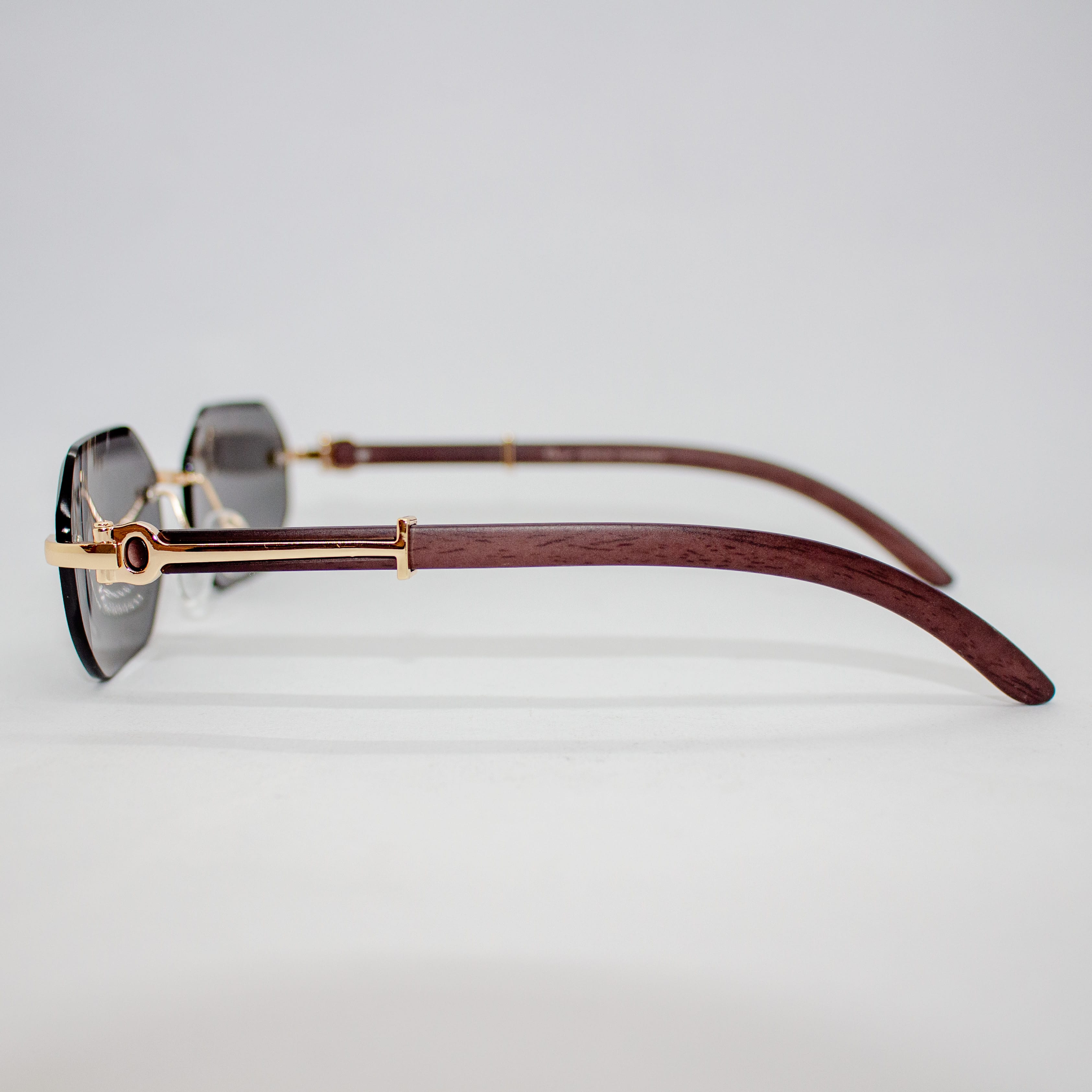 Oscar Fashion hexa Design Metal Frameless Sunlgasses For Women - image 2