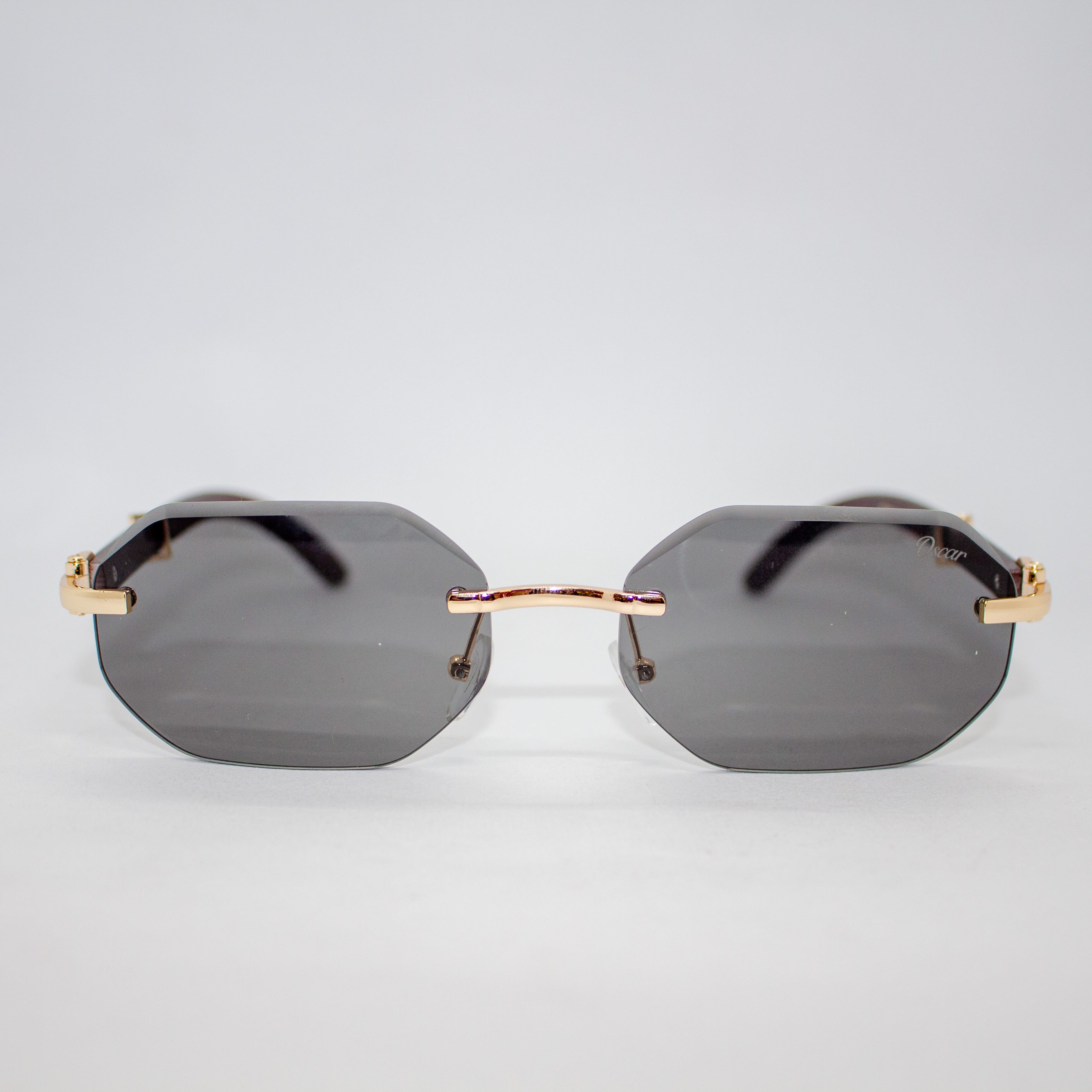 Oscar Fashion hexa Design Metal Frameless Sunlgasses For Women - image 1