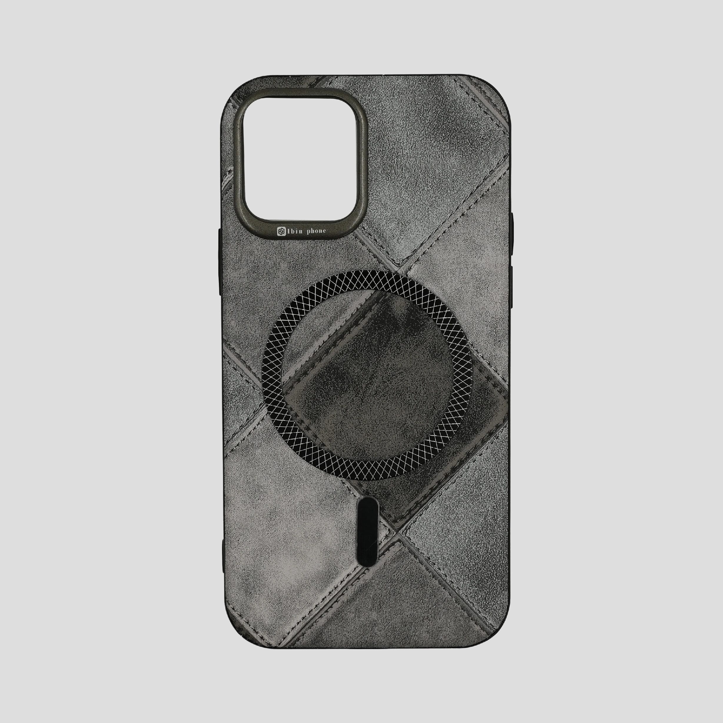 Ibin Patchwork Leather Phone Case Stylish Protective Cover For IPhone And Samsung - image 1