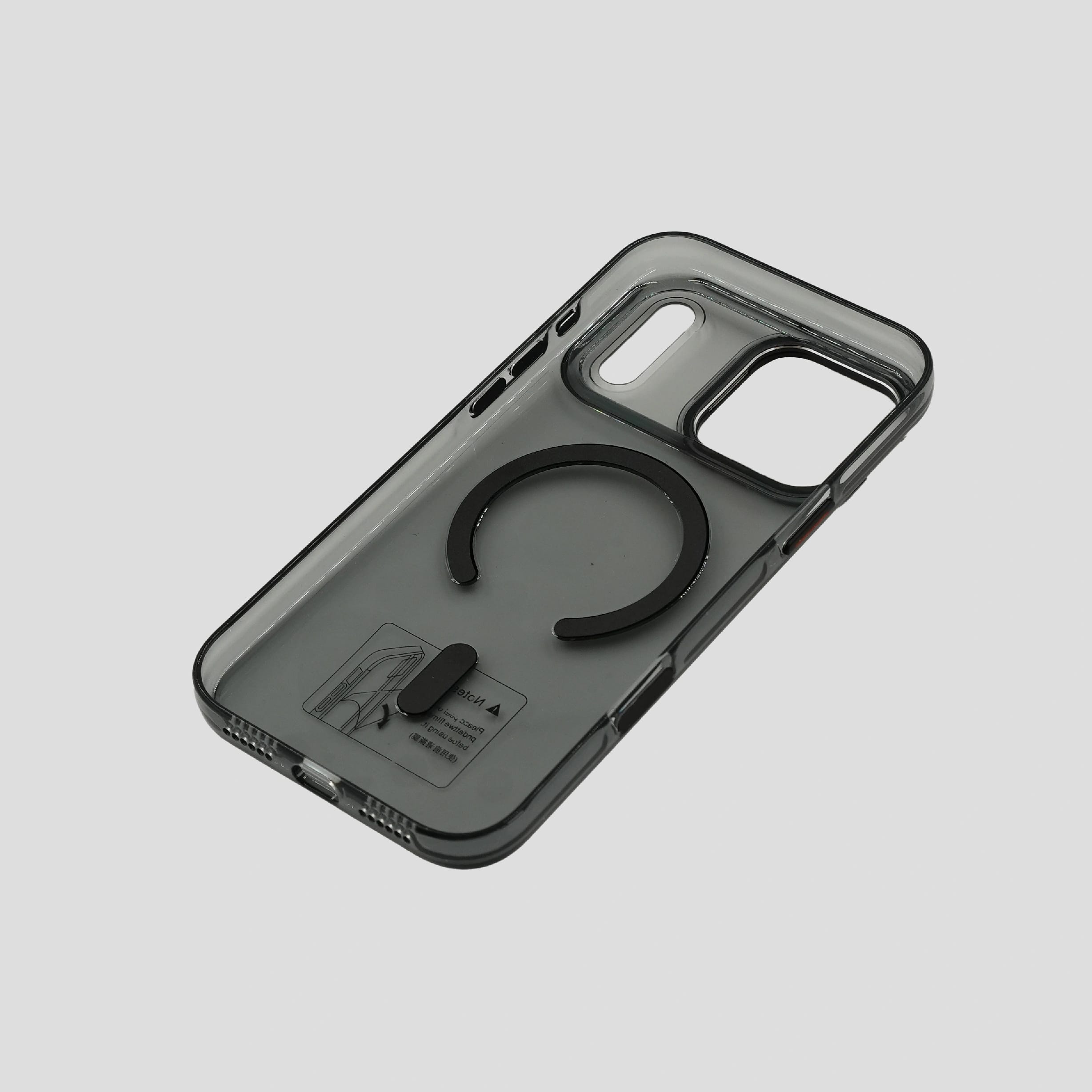 Clear Phone Case For IPhone 17 Pro Max With Built-In Magnetic Ring And Integrated Kickstand - image 3