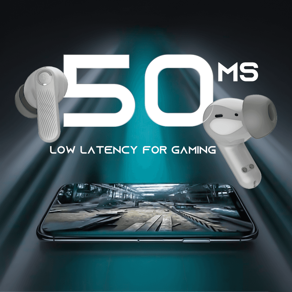 Ultima Atom Buds 2 | Powered by Ultima Supreme Sound | 120 Hrs Total Playtime | 50ms Latency | Bluetooth V5.4 | Ultima Link App Support | ANC upto 32 dB | Quad Mic | Low Latency Game Mode | Multi-Point Connectivity - image 3