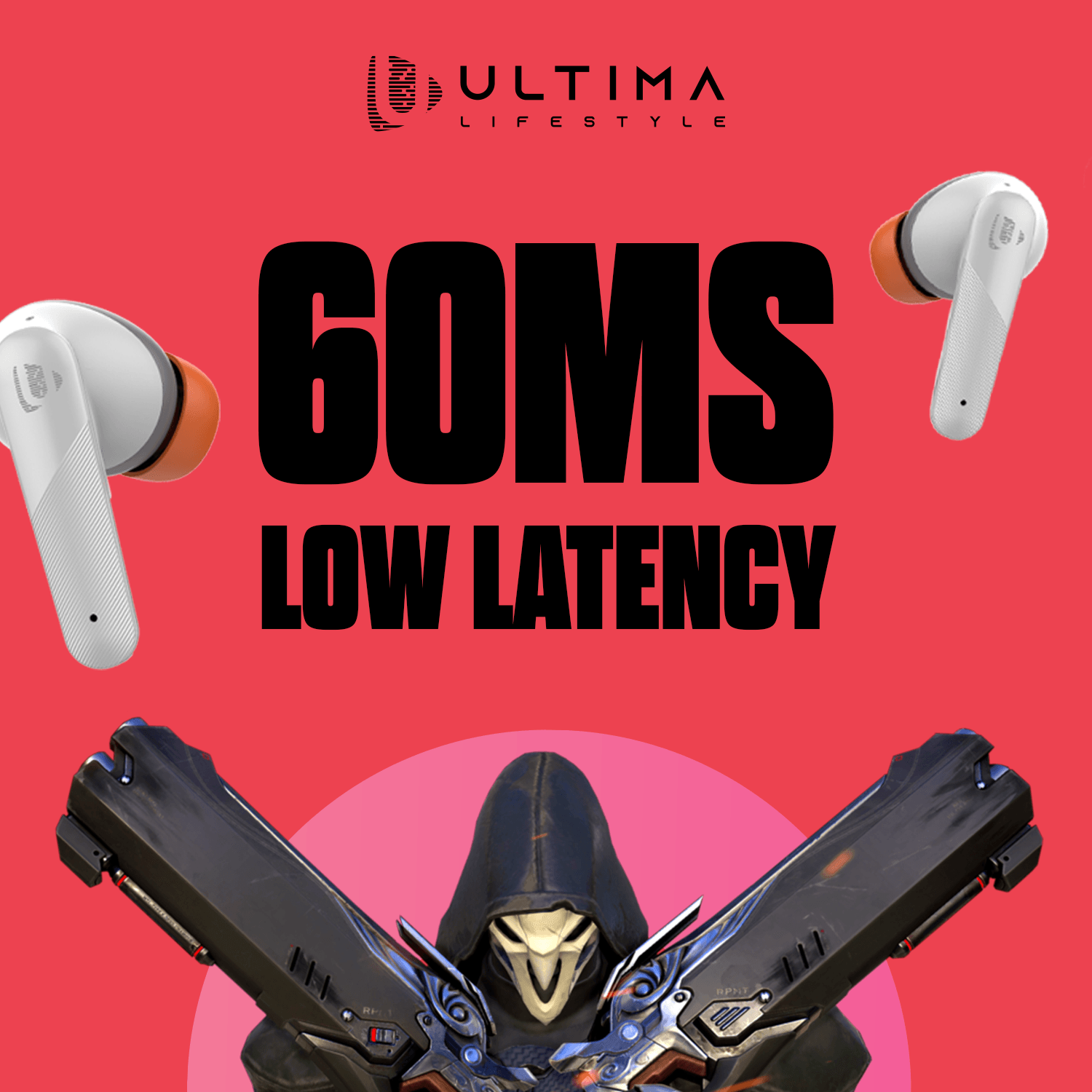 Ultima Atom 820 Earbuds With 30 Hrs Playtime | 5C Super Fast Charging | 13MM Titanium Drivers | Bluetooth 5.4 | Quad Mic AI ENC | Open And Connect Technology - image 2