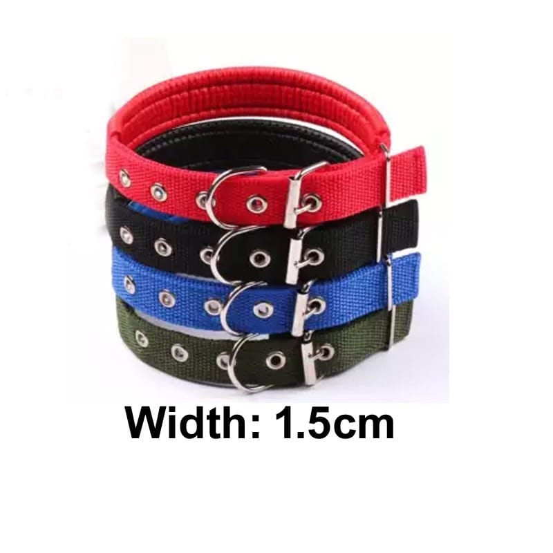 1.5cm Adjustable Dog Cat Collar Neck Strap Belt Random Color For Pets by Crown Aquatics - image 1