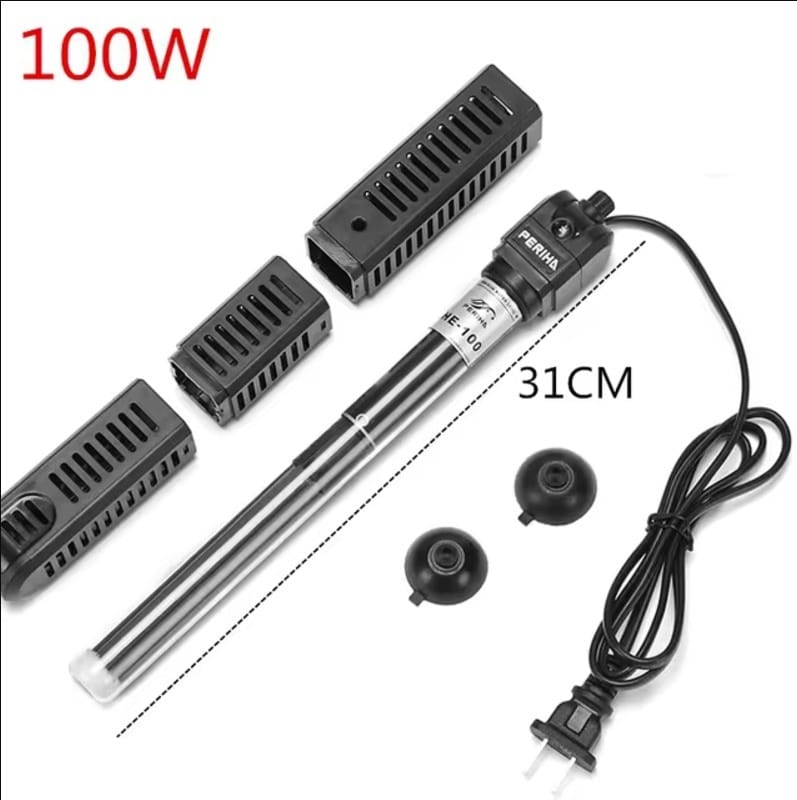 Periha 100w Automatic Aquarium Heater With Protective Case By Crown Aquatics - image 1