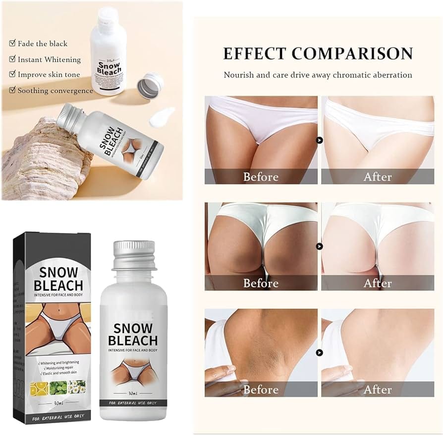 Snow Bleach For Face Body Dark Remover On Knees, Underarm & Joints For Women - image 2